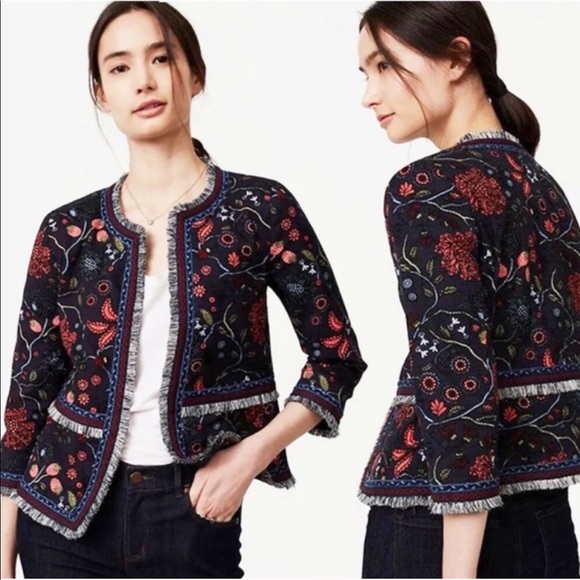 LOFT Jackets & Blazers - Loft Primavera Fringe Jacket | 6 NWT